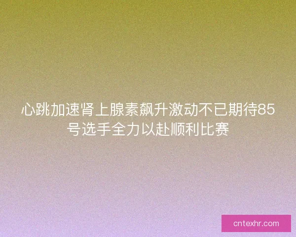 心跳加速肾上腺素飙升激动不已期待85号选手全力以赴顺利比赛